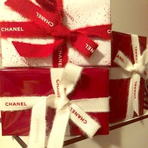 Boxes with Chanel ribbon